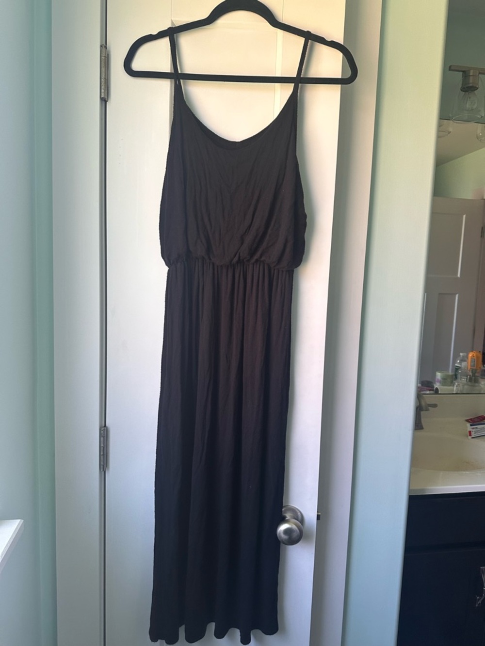 Olivia Rae Black Jersey Knit Midi Dress